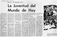 La Juventud del mundo de hoy.
