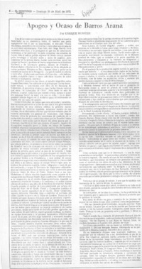 Apogeo y ocaso de Barros Arana