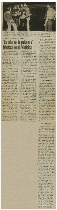 La Niña en la palomera" debutará en el municipal.