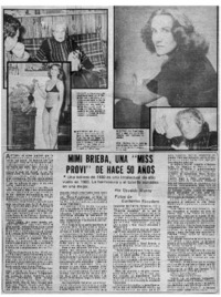 Mimí Brieba, una "Miss Provi" de hace 50 años