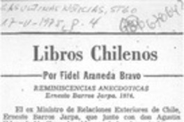 Reminiscencias anecdóticas