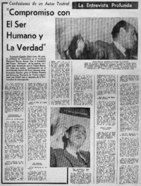 Compromiso con el ser humano y la verdad" : [Entrevista]