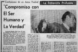 Compromiso con el ser humano y la verdad" : [Entrevista]