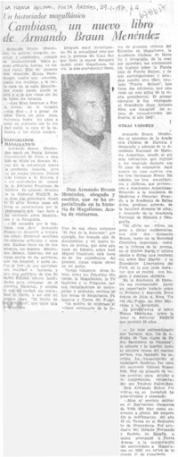 Cambiazo, un nuevo libro de Armando Braun Menéndez.