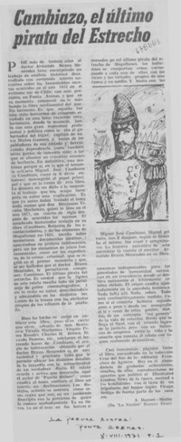 Cambiazo, el último pirata del estrecho