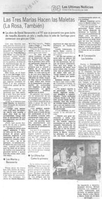 Las tres Marías hacen las maletas (la Rosa, también) : [entrevista]