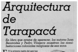 Arquitectura de Tarapacá.