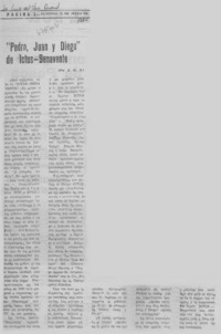 Pedro, Juan y Diego" de Ictus-Benavente