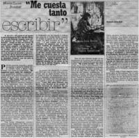 Me cuesta tanto escribir