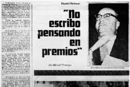 No escribo pensando en premios": [entrevista]