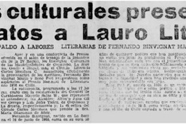 Institutos culturales presentan dos candidatos a Lauro literario.