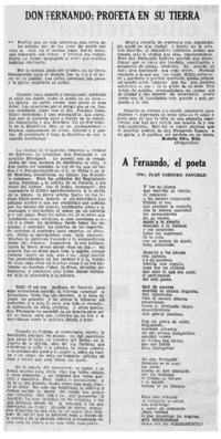 Fernando, profeta en su tierra