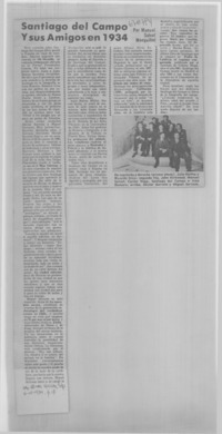 Santiago del Campo y sus amigos en 1934