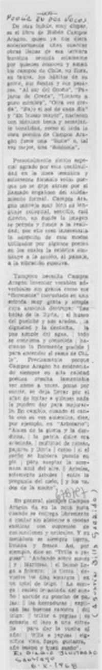 Poesía en dos voces