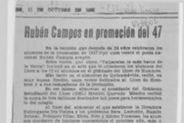 Rubén Campos en promoción del 47.