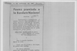 Poema premiado a la bandera nacional.