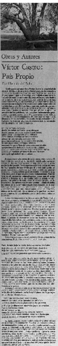 Víctor Castro, país propio