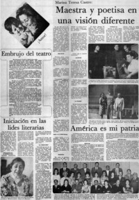 Maestra y poetisa en una visión diferente: [entrevista]