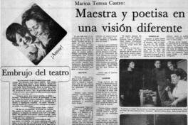 Maestra y poetisa en una visión diferente: [entrevista]