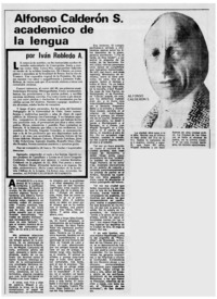 Alfonso Calderón S. académico de la lengua.
