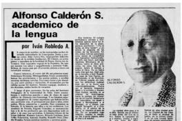 Alfonso Calderón S. académico de la lengua.