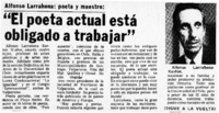 El poeta actual está obligado a trabajar".