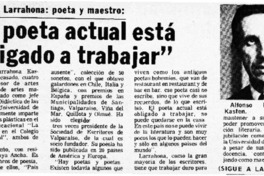El poeta actual está obligado a trabajar".