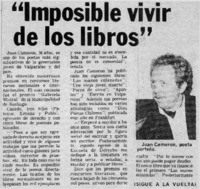 Imposible vivir de los libros".