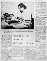 Presencia de Lenin en la victoria popular.