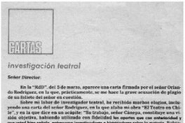 Investigación teatral