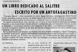 Un Libro dedicado al salitre escrito por un antofagastino.