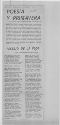 Poesía y primavera.