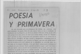 Poesía y primavera.