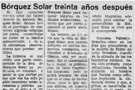 Bórquez Solar treinta años después