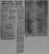 Autor nortino: "Las islas malvinas fueron chilenas".