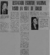 Destacado escritor nacional visitó la Isla de Chiloé.