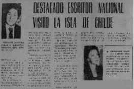 Destacado escritor nacional visitó la Isla de Chiloé.