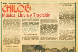 Chiloé, música, lluvia y tradición.