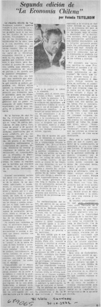 Segunda edición de "La economía chilena"