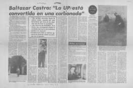 Baltazar Castro, "La UP está convertida en una carbonada": [entrevista]