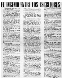 El Ingenio entre los escritores.