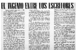 El Ingenio entre los escritores.