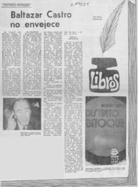 Baltazar Castro no envejece