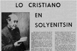 Lo cristiano en solyenitsin.