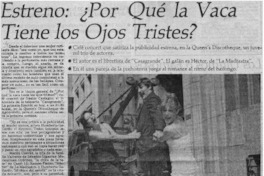 Estreno: ¿Por qué la vaca tiene los ojos tristes?.