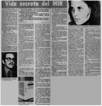 Vida secreta del MIR : [entrevista]