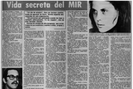 Vida secreta del MIR : [entrevista]