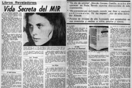 Vida secreta del MIR : [entrevista]