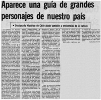 Aparece una guía de grandes personajes de neustro país