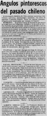 Angulos pintorescos del pasado chileno.